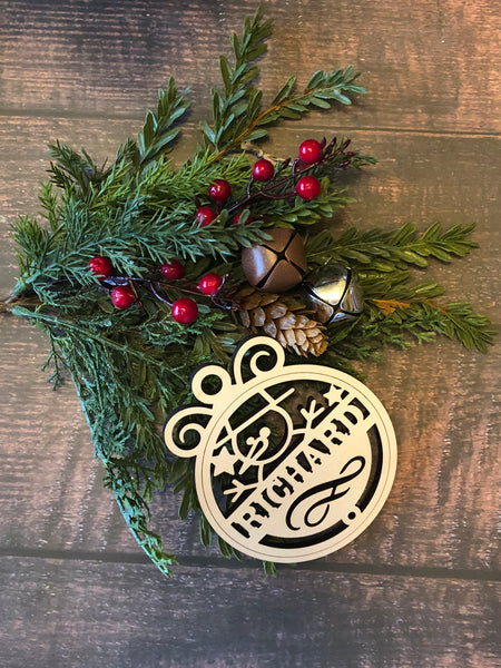 Personalized Round Holiday Ornaments