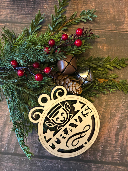 Personalized Round Holiday Ornaments