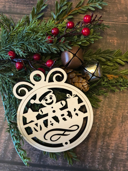 Personalized Round Holiday Ornaments