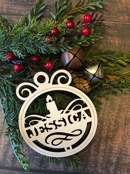 Personalized Round Holiday Ornaments