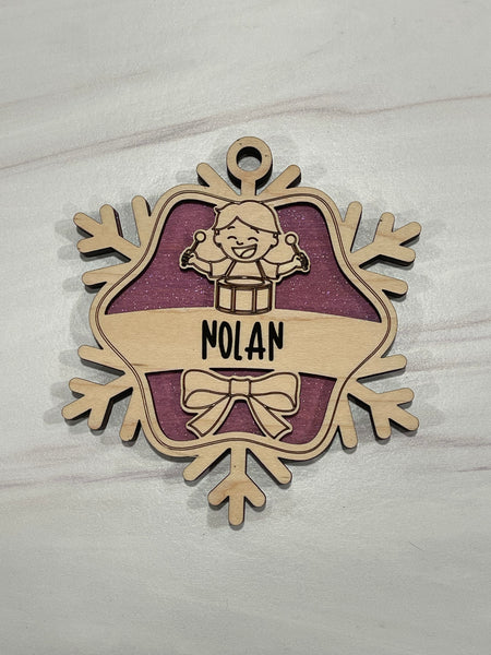 Personalized Snowflake Ornaments