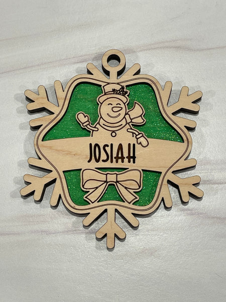 Personalized Snowflake Ornaments