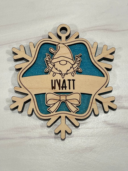 Personalized Snowflake Ornaments