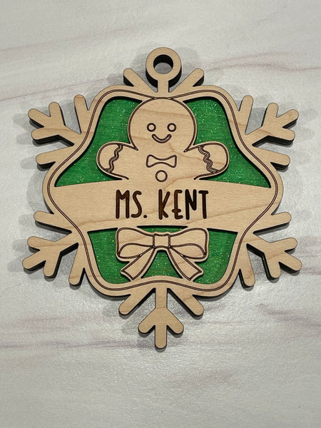 Personalized Snowflake Ornaments