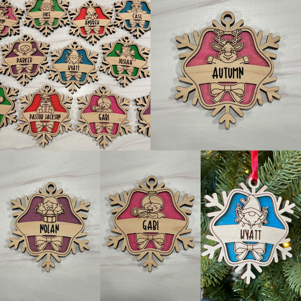 Personalized Snowflake Ornaments
