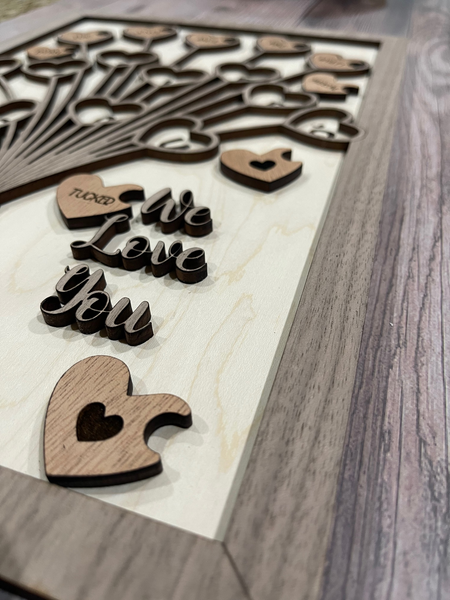 Mother's Day Personalized Heart Shaped Flower Bouquet