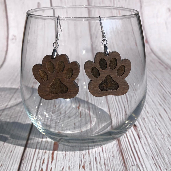 Dog Paw Earrings