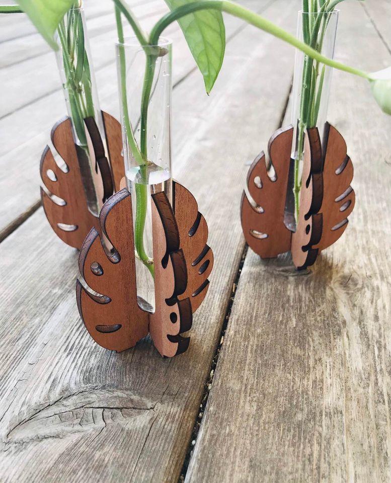 monstera leaves vase Monstera Leaf Propagation Stand/Vase – GingerSnap Unique Gifts
