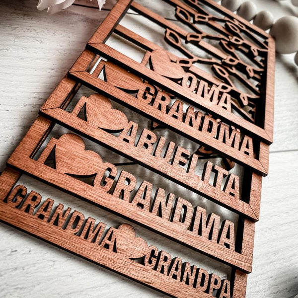 Hanging Hearts Frame - Personalized