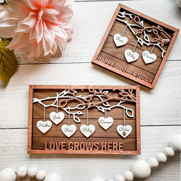 Hanging Hearts Frame - Personalized