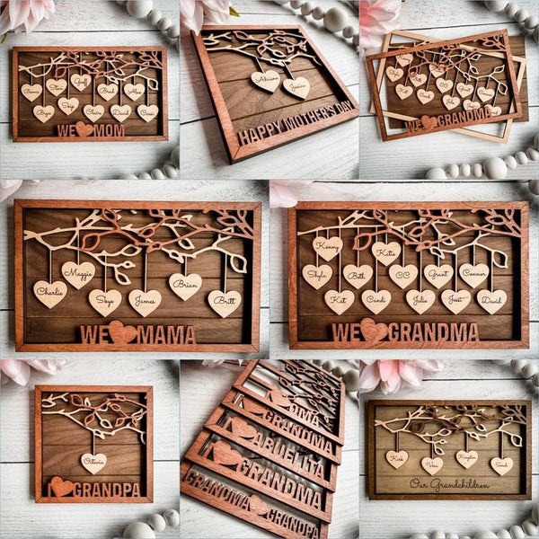 Hanging Hearts Frame - Personalized