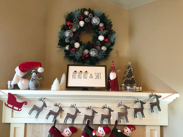 Ho Ho Ho & Shit - with Santa Hats
