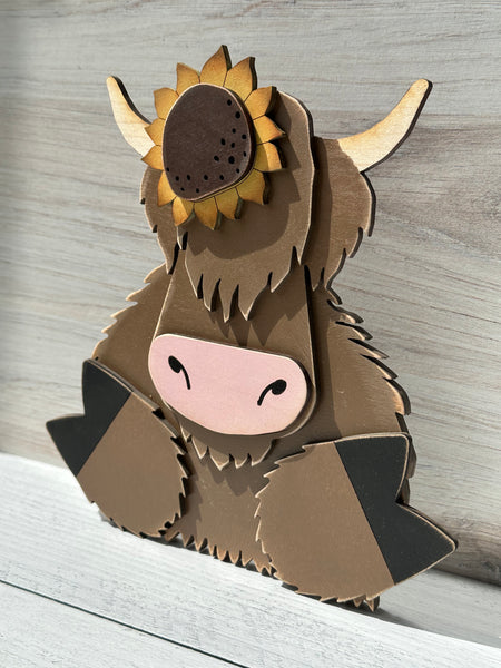 Highland Cow Shelf Sitter