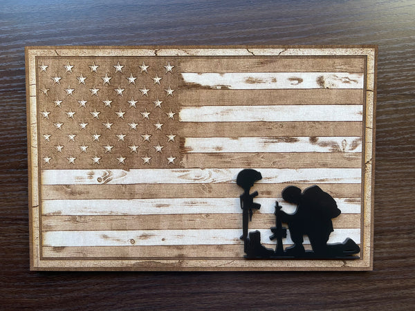 Fallen Soldier Flag Engraving