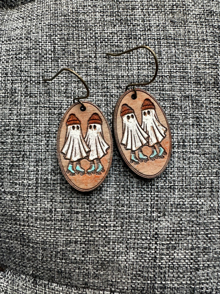 Roller Skating Ghouls Earrings