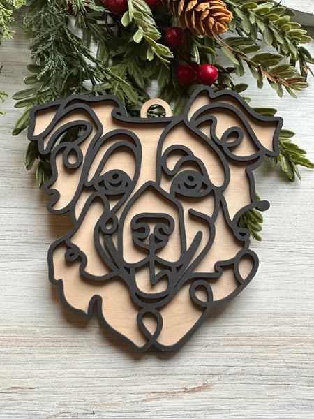 Line Art Dog Ornaments