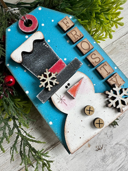 Frosty Tag Ornament