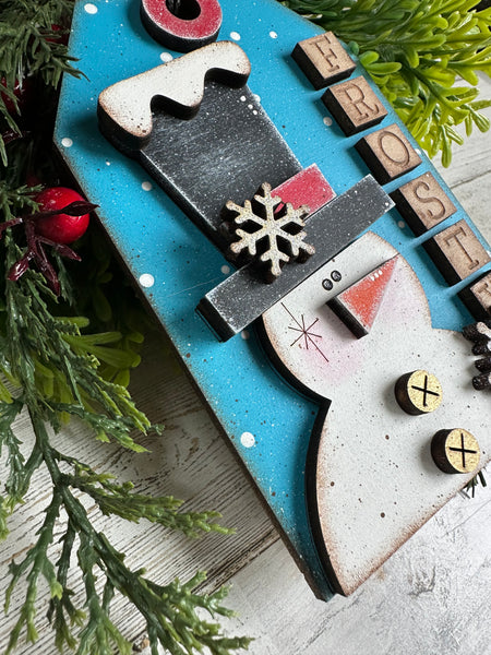 Frosty Tag Ornament