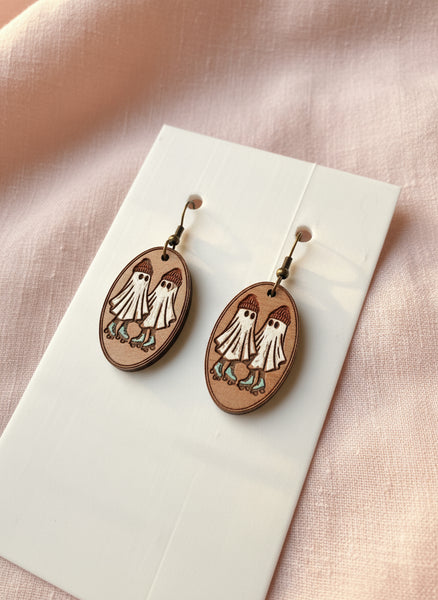 Roller Skating Ghouls Earrings