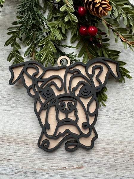 Line Art Dog Ornaments