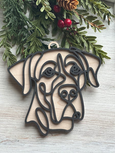 Line Art Dog Ornaments