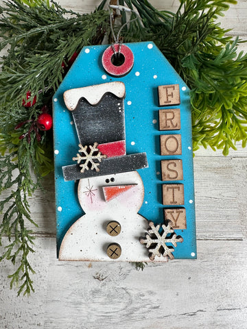 Frosty Tag Ornament