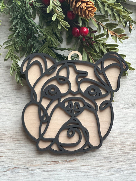 Line Art Dog Ornaments