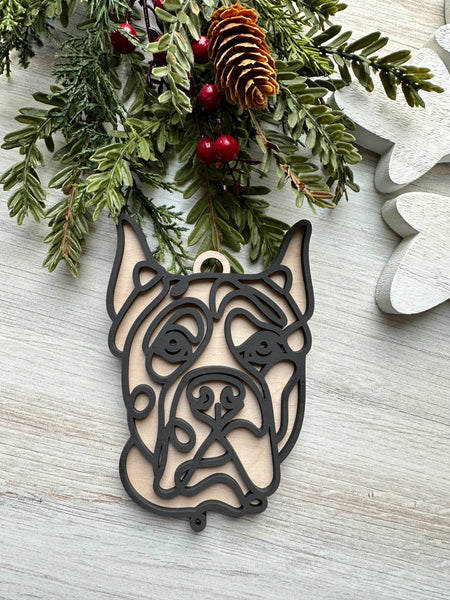 Line Art Dog Ornaments