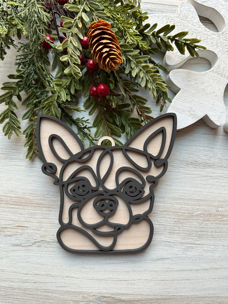 Line Art Dog Ornaments