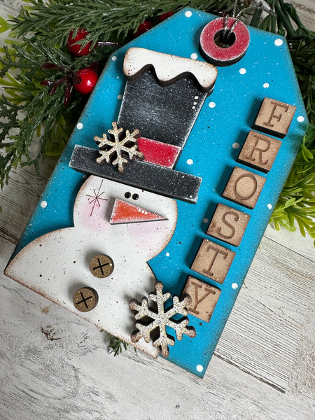 Frosty Tag Ornament
