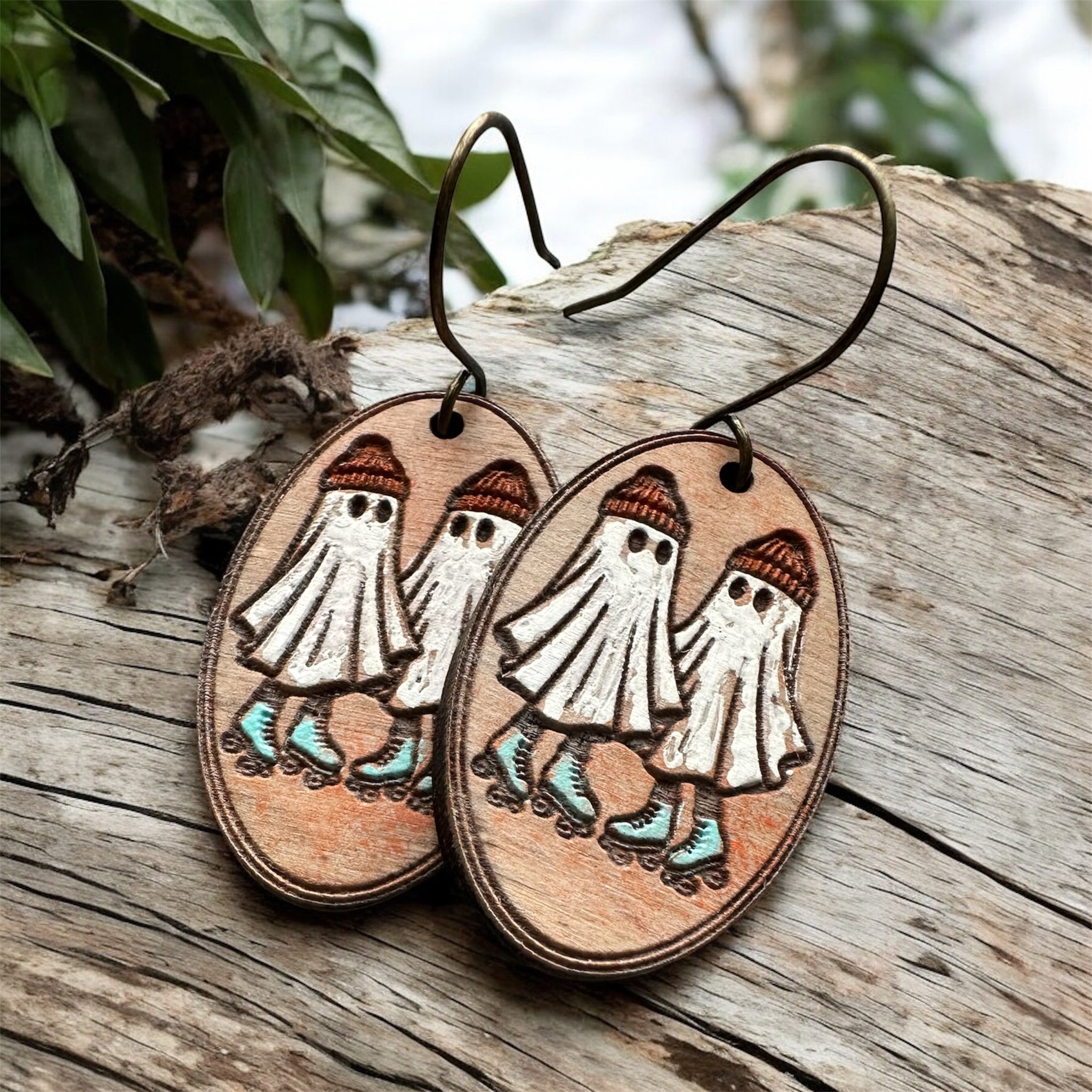 Roller Skating Ghouls Earrings