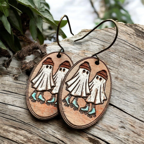 Roller Skating Ghouls Earrings