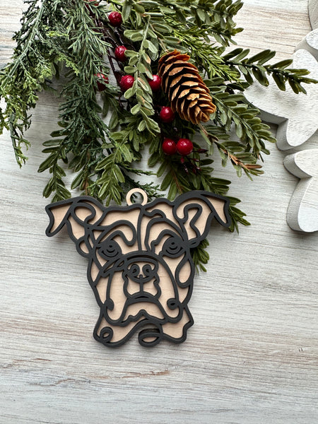 Line Art Dog Ornaments