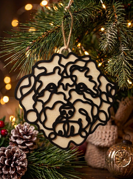 Line Art Dog Ornaments