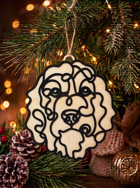 Line Art Dog Ornaments