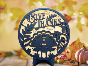 Give Thanks round sign