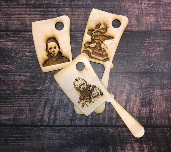 Halloween Decor - Horror Movie Themed Wood Meat Cleavers