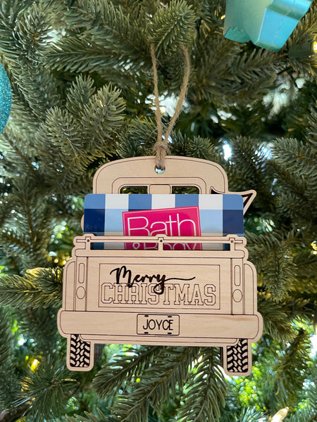 Gift Card Truck Ornament